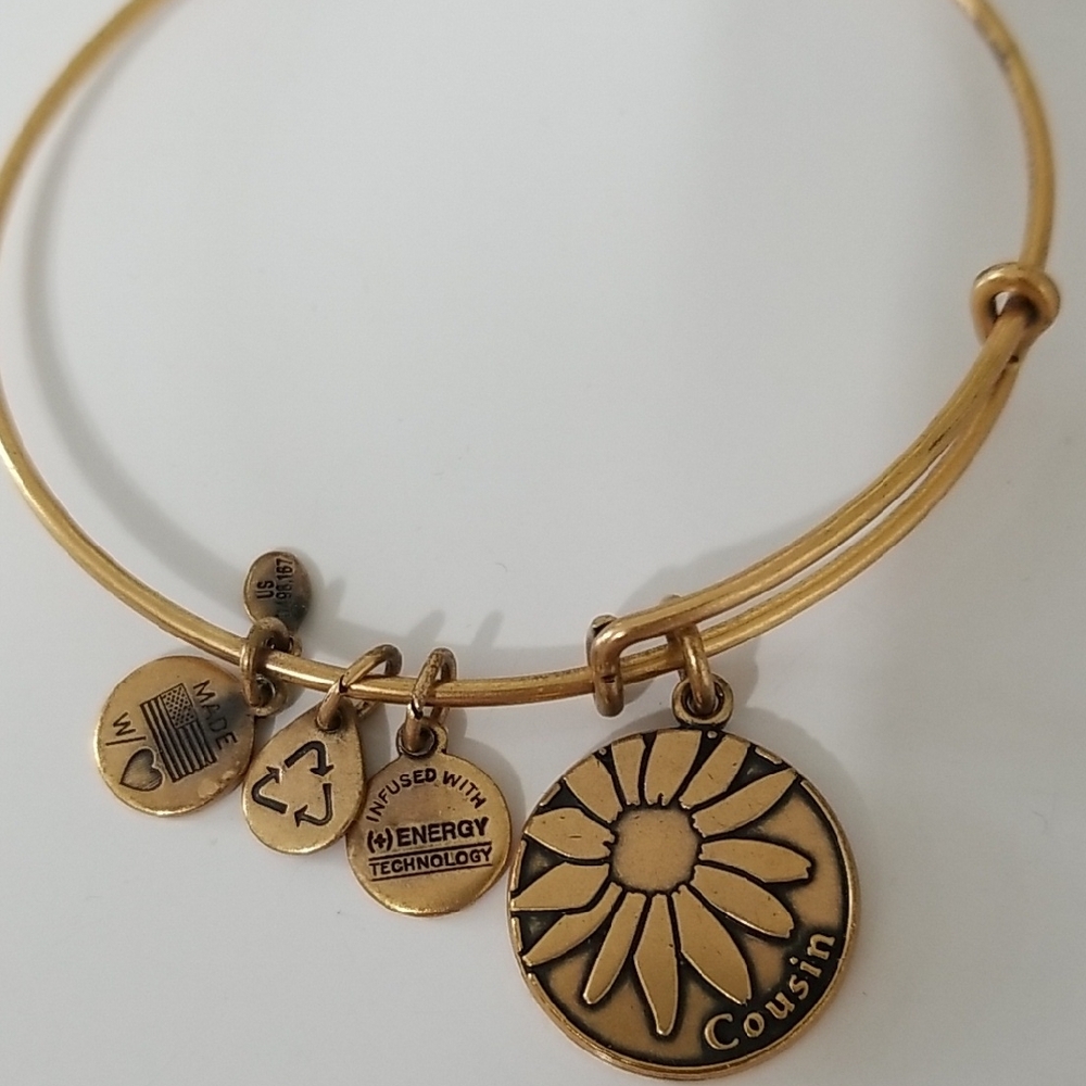 Gold Charm Bangle Bracelet